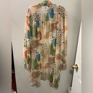 Vada Winter Multicolor & Print Kimono Duster